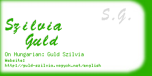 szilvia guld business card